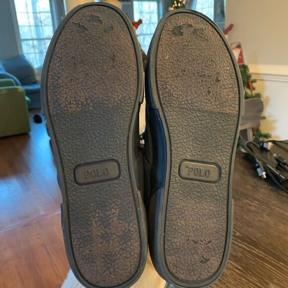 Polo Ralph Lauren Felton Denim Sneaker sz 9-1/2 EUC - Picture 5 of 7